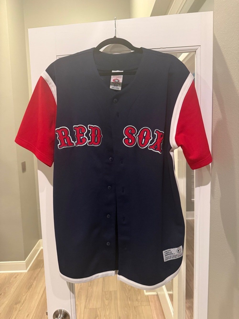 Boston Red Sox Navy and Red Baseball Jersey
